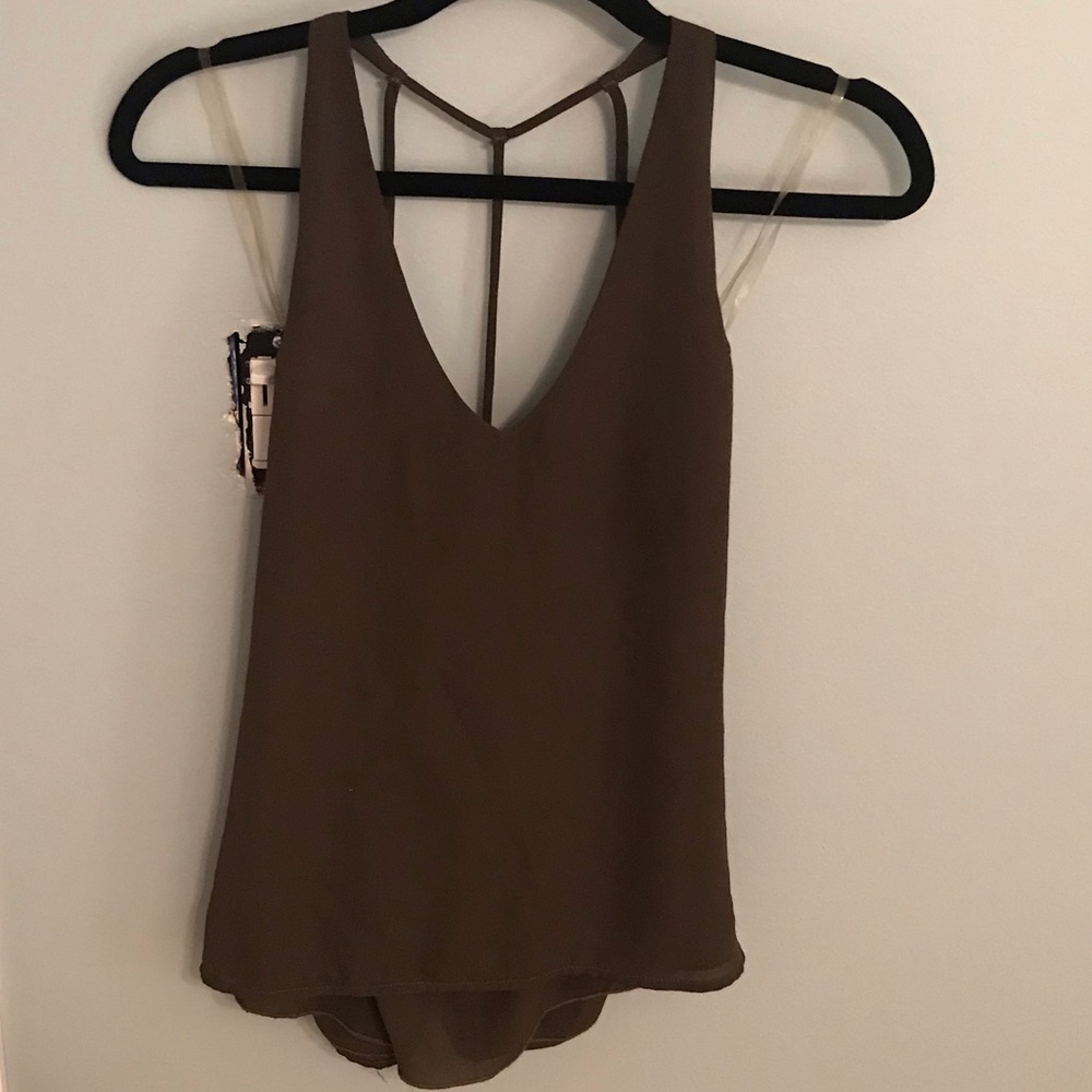 Open back tank top